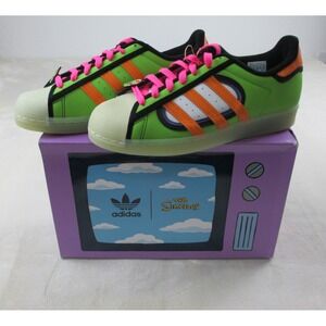 NEW Adidas Superstar The Simpsons Squishee Mens 8.5 Green Orange H05789 Rare 01